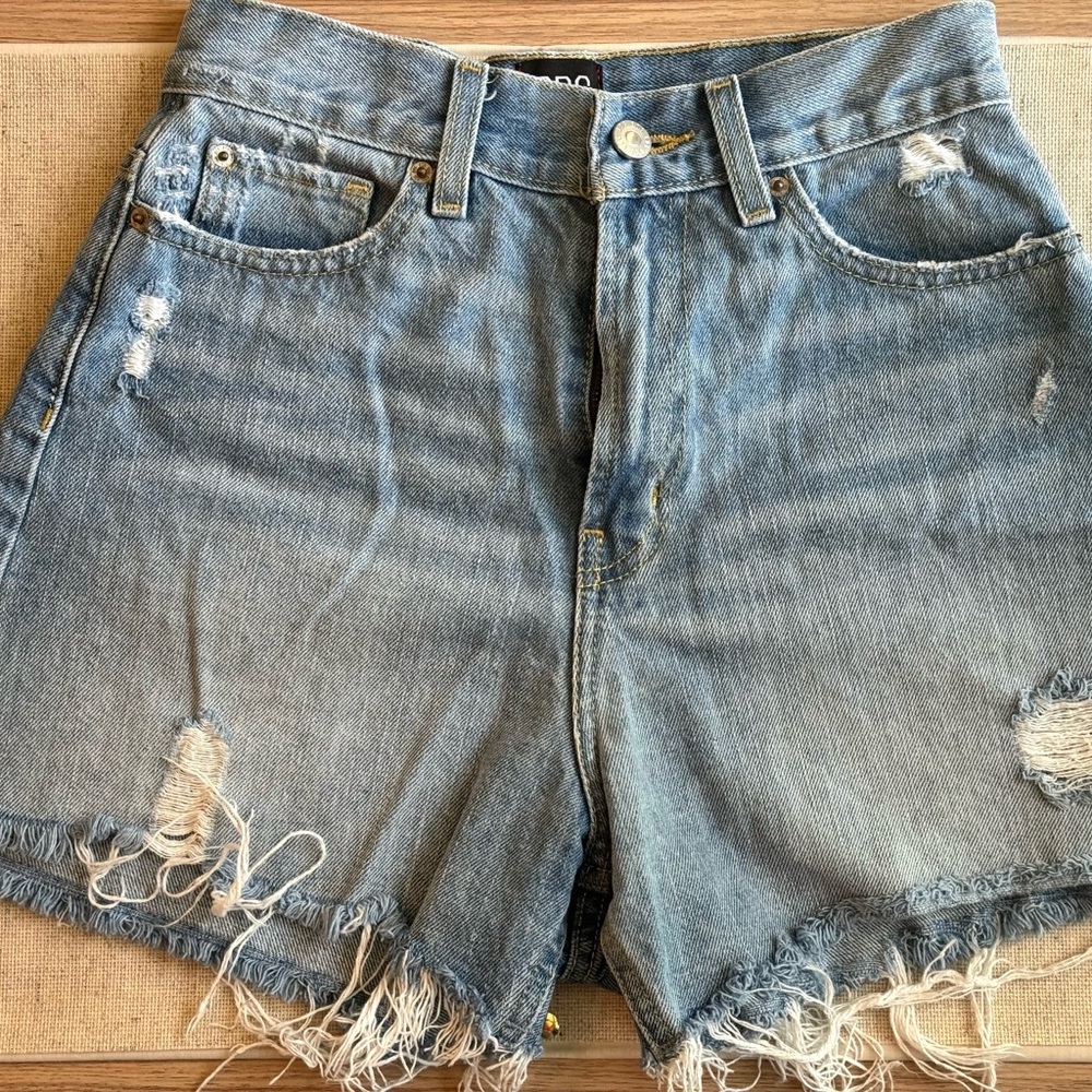 BDG A-Line Jean Shorts, Small, 26 | High-Waisted Distressed Denim